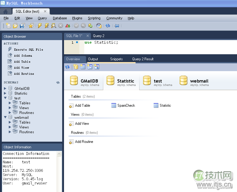 简单介绍一下MySQL Workbench的图形界面(图3) 简单介绍一下MySQL Workbench的图形界面