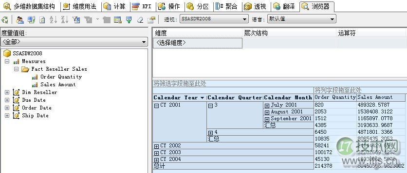 SQL Server 2008 Analysis Services建立多维数据集(图7) SQL Server 2008 Analysis Services建立多维数据集图解