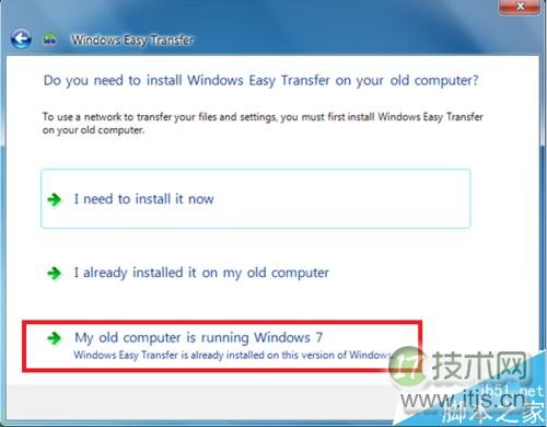 windows 7中的Windows Easy Transfer怎么使用?(图7) windows 7中的Windows Easy Transfer怎么使用?(图7)