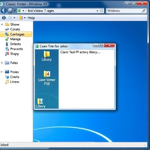 点击Windows7库文件图标打开界面与XP一样(图1) 点击Windows7库文件图标打开界面与XP一样(图1)