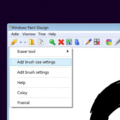 windows 7自带画图程序里的橡皮擦的大小怎么改变?(图3)