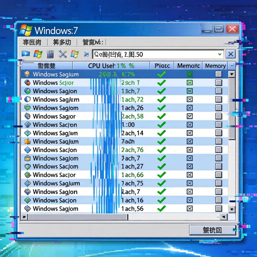 windows 7系统任务管理器进程信息的上下跳动无法选中(图1) windows 7系统任务管理器进程信息的上下跳动无法选中(图1)
