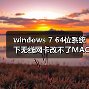 windows 7 64位系统下无线网卡改不了MAC地址的解决方法（图3）