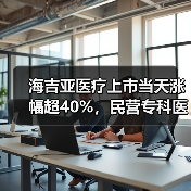 海吉亚医疗上市当天涨幅超40%,民营专科医疗的资本春天已到?(图1) 海吉亚医疗上市当天涨幅超40%,民营专科医疗的资本春天已到?(图1)