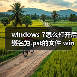 windows 7怎么打开后缀名为.pst的文件 windows 7系统文件后缀名(图1) windows 7怎么打开后缀名为.pst的文件 windows 7系统文件后缀名(图1)