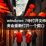 windows 7中打开文件夹会重新打开一个窗口的问题的解决（图4）