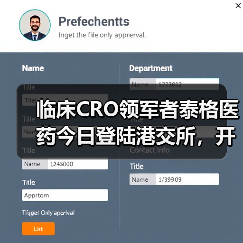 临床CRO领军者泰格医药今日登陆港交所，开盘上涨19%（图3）