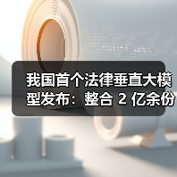 我国首个法律垂直大模型发布：整合 2 亿余份裁判文书、420 万余部法律法规（图2）