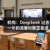 机构：DeepSeek 过去一年的流量份额显著波动（图2）