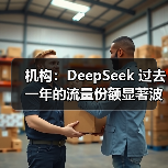 机构：DeepSeek 过去一年的流量份额显著波动（图4）