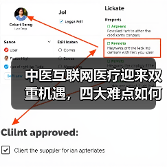 中医互联网医疗迎来双重机遇,四大难点如何解决?(图2) 中医互联网医疗迎来双重机遇,四大难点如何解决?(图2)