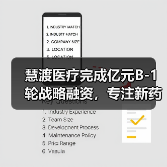慧渡医疗完成亿元B-1轮战略融资,专注新药临床试验和癌症早筛(图2) 慧渡医疗完成亿元B-1轮战略融资,专注新药临床试验和癌症早筛(图2)