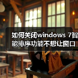 如何关闭windows 7智能排序功能不想让窗口自动最大化(图2) 如何关闭windows 7智能排序功能不想让窗口自动最大化(图2)