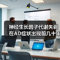 神经生长因子代谢失调在AD症状出现前几十年就开始了(图4) 神经生长因子代谢失调在AD症状出现前几十年就开始了(图4)