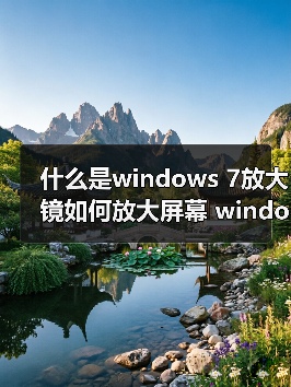 什么是windows 7放大镜如何放大屏幕 windows 7放大镜使用方法及（图1）