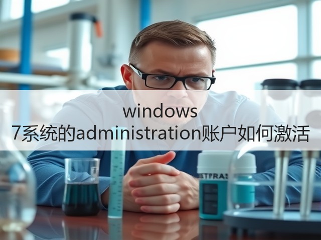 windows 7系统的administration账户如何激活(图2)