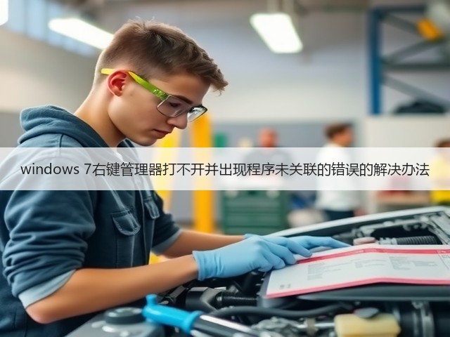 windows 7右键管理器打不开并出现程序未关联的错误的解决办法(图2) windows 7右键管理器打不开并出现程序未关联的错误的解决办法(图2)