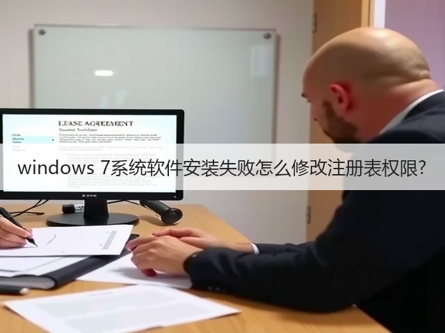 windows 7系统软件安装失败怎么修改注册表权限?(图3)