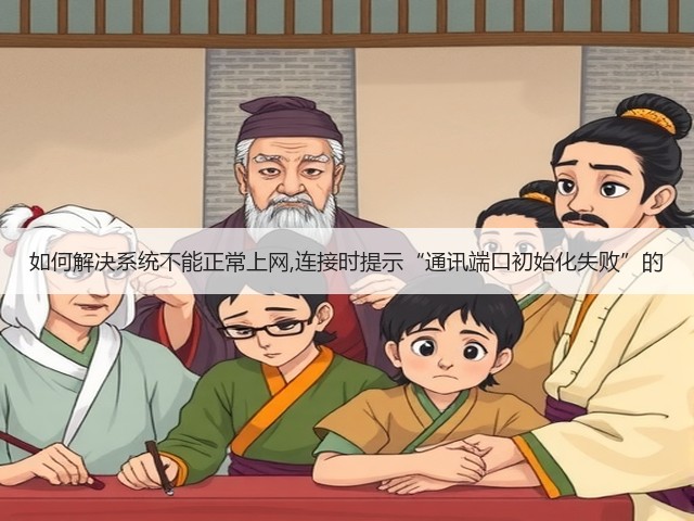 如何解决系统不能正常上网,连接时提示“通讯端口初始化失败”的(图2)