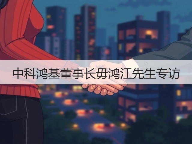 中科鸿基董事长毋鸿江先生专访(图3)