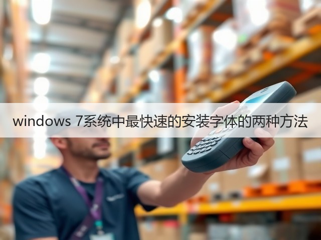 windows 7系统中最快速的安装字体的两种方法(图1)
