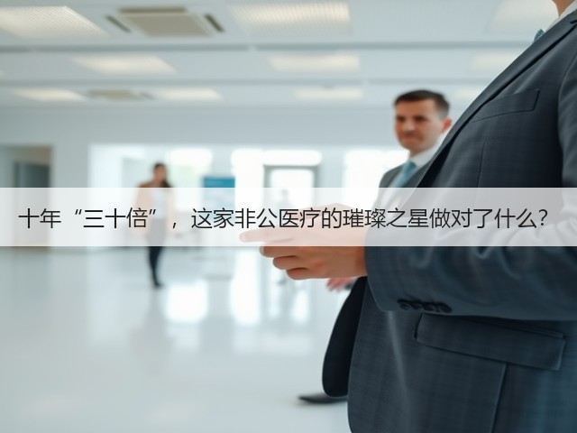 十年“三十倍”,这家非公医疗的璀璨之星做对了什么?(图2) 十年“三十倍”,这家非公医疗的璀璨之星做对了什么?(图2)