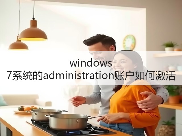 windows 7系统的administration账户如何激活(图1)