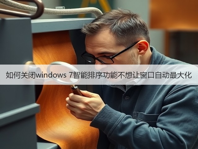 如何关闭windows 7智能排序功能不想让窗口自动最大化(图3)