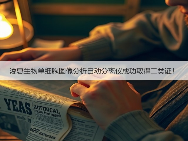 浚惠生物单细胞图像分析自动分离仪成功取得二类证！(图3)