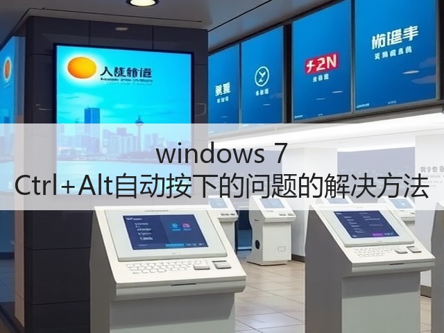 windows 7 Ctrl+Alt自动按下的问题的解决方法(图3)