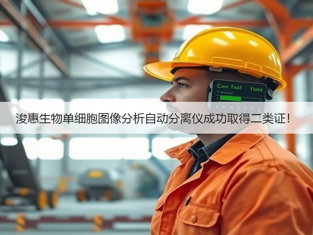 浚惠生物单细胞图像分析自动分离仪成功取得二类证！(图1)