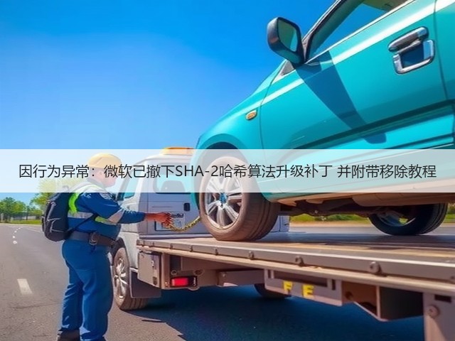 因行为异常:微软已撤下SHA-2哈希算法升级补丁 并附带移除教程(图1) 因行为异常:微软已撤下SHA-2哈希算法升级补丁 并附带移除教程(图1)
