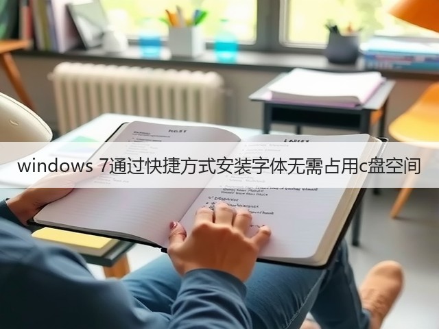 windows 7通过快捷方式安装字体无需占用c盘空间(图1)