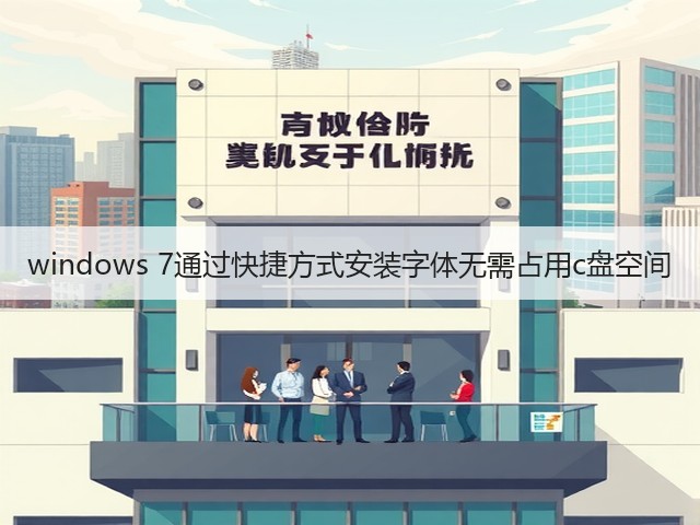 windows 7通过快捷方式安装字体无需占用c盘空间(图2)