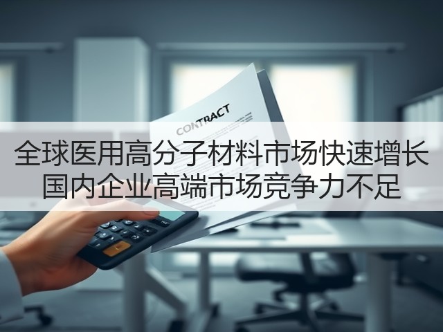 全球医用高分子材料市场快速增长 国内企业高端市场竞争力不足(图1)