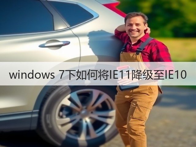 windows 7下如何将IE11降级至IE10(图2)
