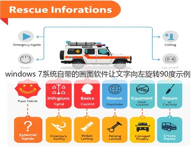 windows 7系统自带的画图软件让文字向左旋转90度示例(图2)