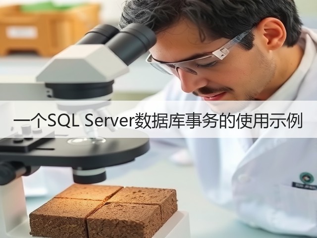 一个SQL Server数据库事务的使用示例(图3) 一个SQL Server数据库事务的使用示例(图3)