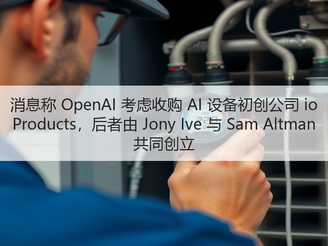 消息称 OpenAI 考虑收购 AI 设备初创公司 io Products,后者由 Jony Ive 与 Sam Altman 共同创立(图3) 消息称 OpenAI 考虑收购 AI 设备初创公司 io Products,后者由 Jony Ive 与 Sam Altman 共同创立(图3)