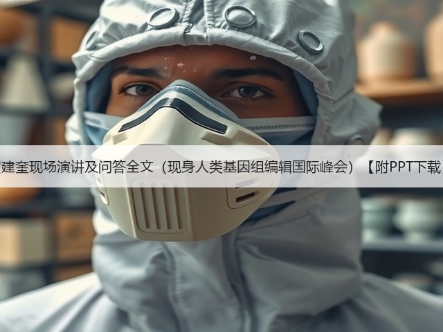 贺建奎现场演讲及问答全文（现身人类基因组编辑国际峰会）【附PPT下载】(图1)