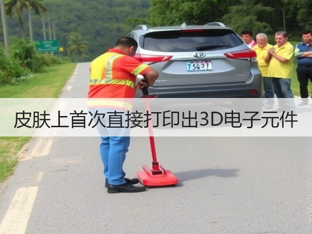 皮肤上首次直接打印出3D电子元件(图3) 皮肤上首次直接打印出3D电子元件(图3)