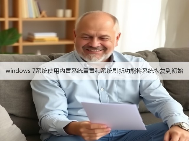 windows 7系统使用内置系统重置和系统刷新功能将系统恢复到初始(图1) windows 7系统使用内置系统重置和系统刷新功能将系统恢复到初始(图1)