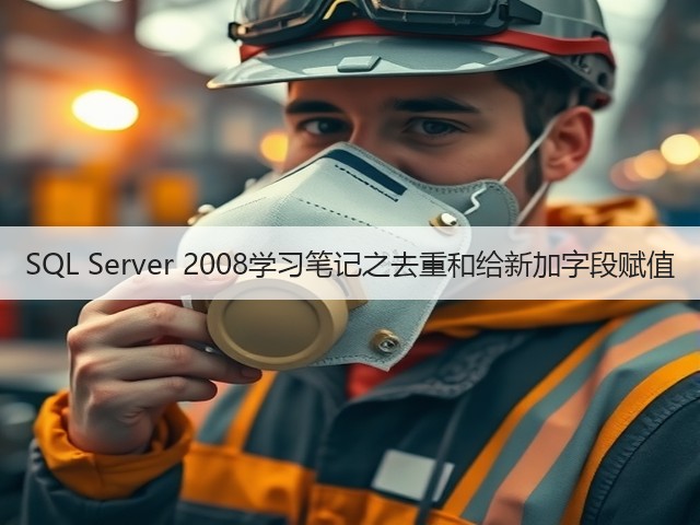 SQL Server 2008学习笔记之去重和给新加字段赋值(图2)