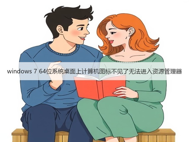 windows 7 64位系统桌面上计算机图标不见了无法进入资源管理器(图1) windows 7 64位系统桌面上计算机图标不见了无法进入资源管理器(图1)