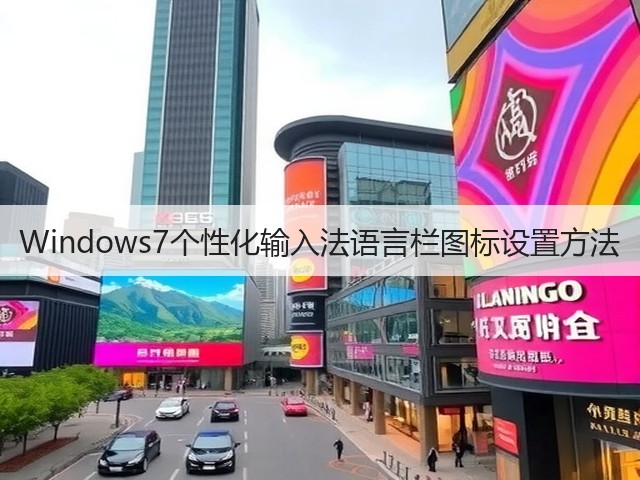 Windows7个性化输入法语言栏图标设置方法(图1) Windows7个性化输入法语言栏图标设置方法(图1)