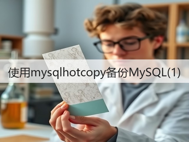 使用mysqlhotcopy备份MySQL(1)(图1) 使用mysqlhotcopy备份MySQL(1)(图1)