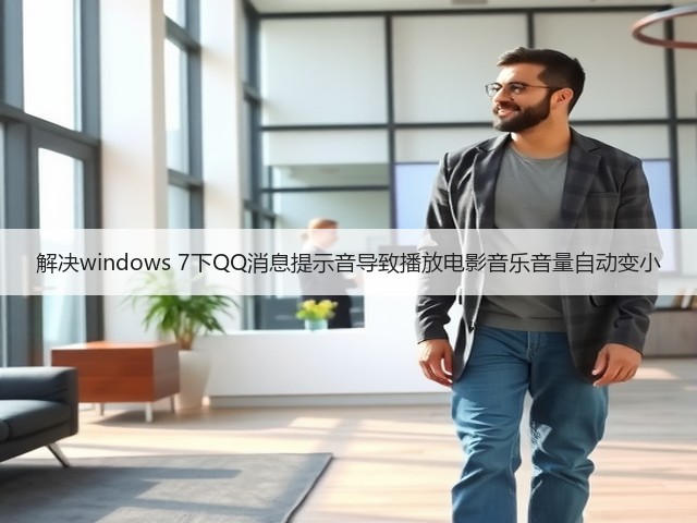 解决windows 7下QQ消息提示音导致播放电影音乐音量自动变小(图3)