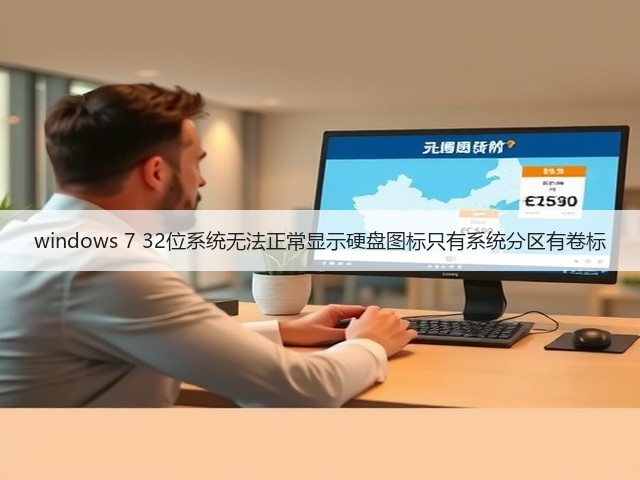 windows 7 32位系统无法正常显示硬盘图标只有系统分区有卷标(图2) windows 7 32位系统无法正常显示硬盘图标只有系统分区有卷标(图2)
