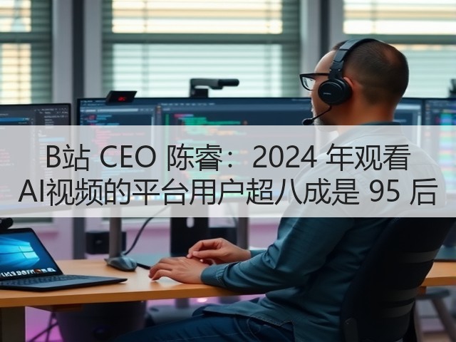 B站 CEO 陈睿:2024 年观看 AI视频的平台用户超八成是 95 后(图1) B站 CEO 陈睿:2024 年观看 AI视频的平台用户超八成是 95 后(图1)