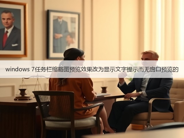 windows 7任务栏缩略图预览效果改为显示文字提示而无窗口预览的(图1) windows 7任务栏缩略图预览效果改为显示文字提示而无窗口预览的(图1)